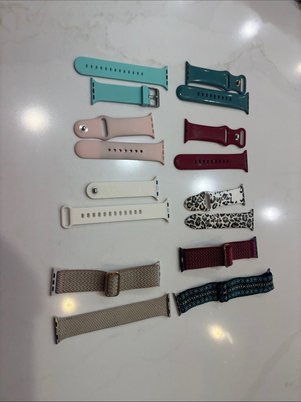 Interchangeable Silicone and Woven Watch Bands - Multi-Color Set